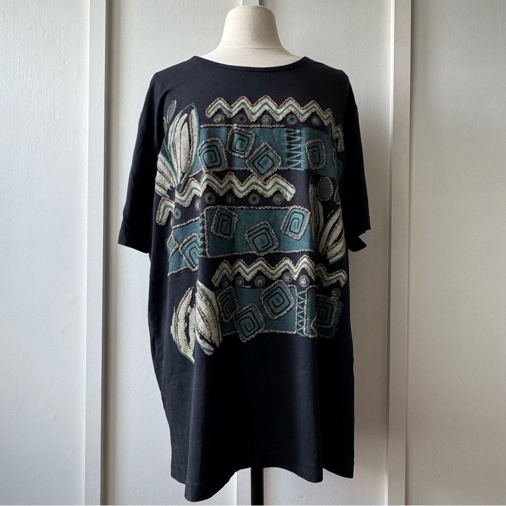 Vintage JoRo Fashions Abstract Graphic Oversized T-Shirt